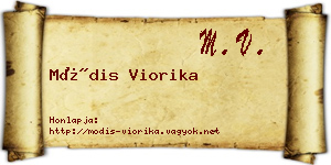 Módis Viorika névjegykártya